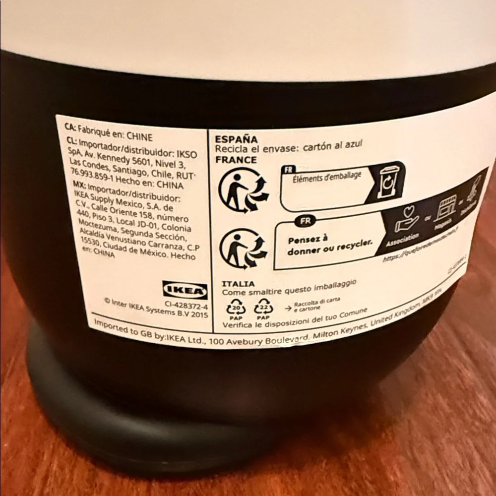 IKEA Limited Edition - Gresjsimojs Black and White Cat storage with lid NWT - Picture 5 of 9